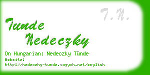 tunde nedeczky business card